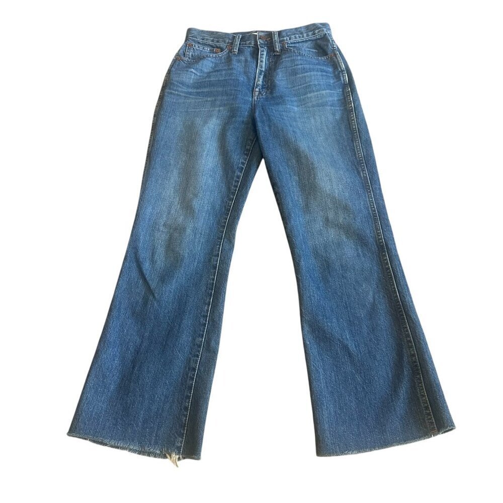 Madewell Rigid Demi-Boot Crop Jeans Medium Wash Denim 100% Cotton Size 26 Womens